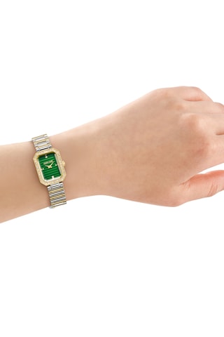 Montre à quartz en acier - Argenté et doré