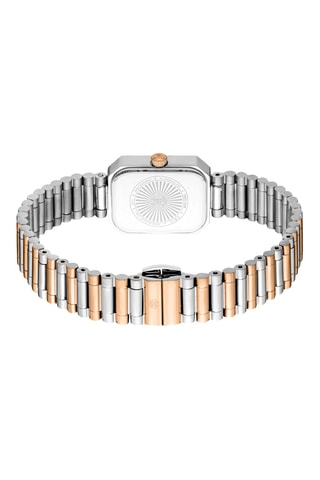 Montre à quartz en acier - Argenté et doré rose