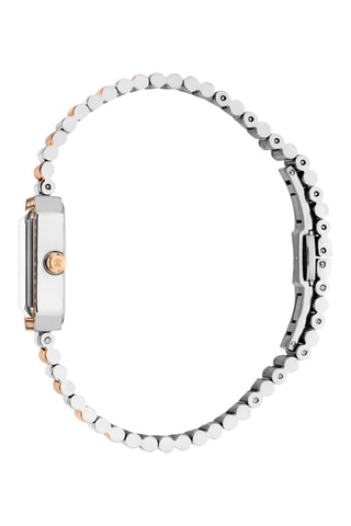 Montre à quartz en acier - Argenté et doré rose