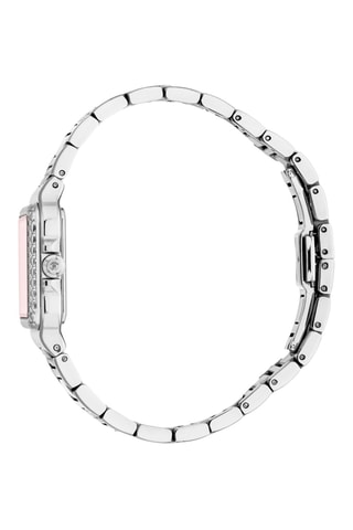 Montre à quartz en acier - Argenté et rose