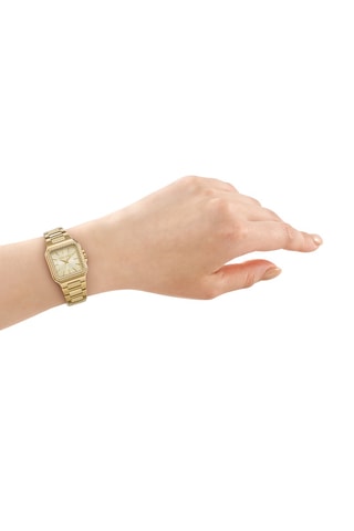Montre à quartz en acier - Doré