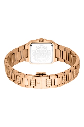 Montre à quartz en acier - Doré rose et argenté