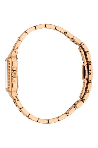 Montre à quartz en acier - Doré rose et argenté