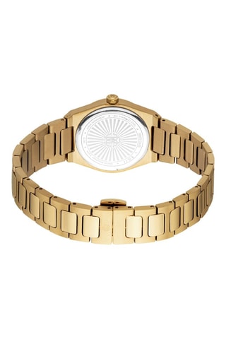 Montre à quartz en acier - Doré