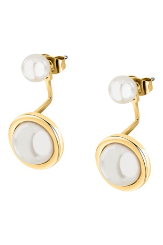 Boucles d'oreilles - Doré et blanc