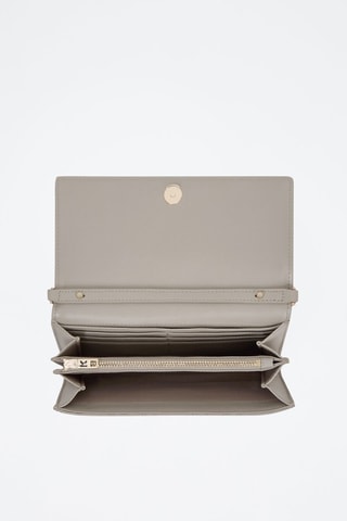 Sac bandoulière en cuir - Gris clair