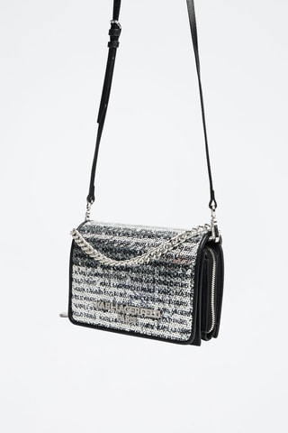 Sac bandoulière en cuir - Argenté