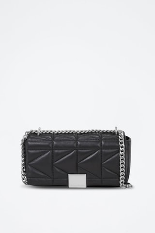 Sac bandoulière en cuir de mouton - Noir