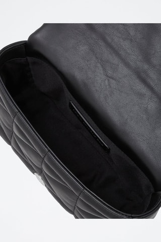 Sac bandoulière en cuir de mouton - Noir