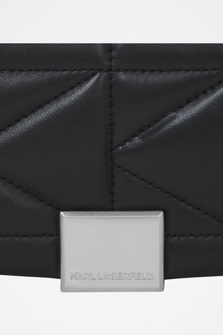 Sac bandoulière en cuir de mouton - Noir