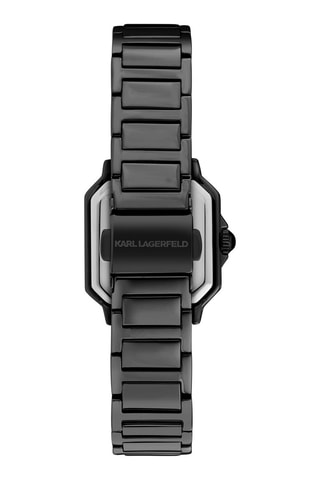 Montre à quartz en acier - Noir