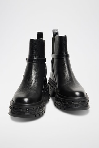 Bottines en cuir - Noir