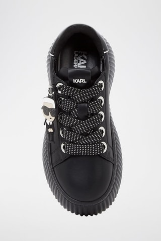 Baskets plateformes en cuir - Noir et blanc