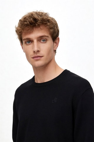 Pull en laine - Bleu marine