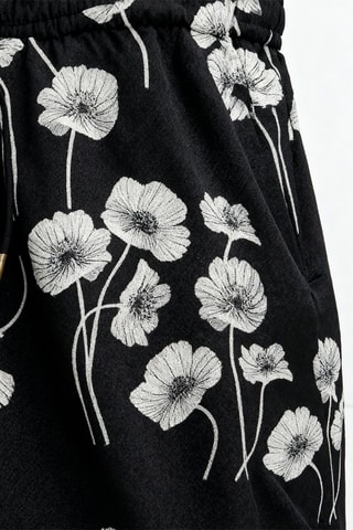 Pantalon wide leg 7/8 - Noir