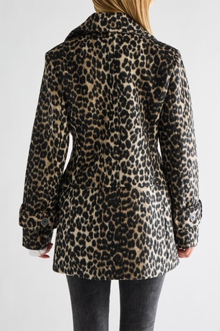 Manteau en laine - Noir et marron