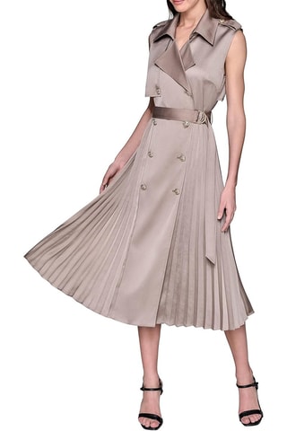 Robe volantée - Taupe