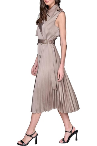 Robe volantée - Taupe