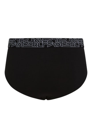 3 slips en coton biologique - Noir