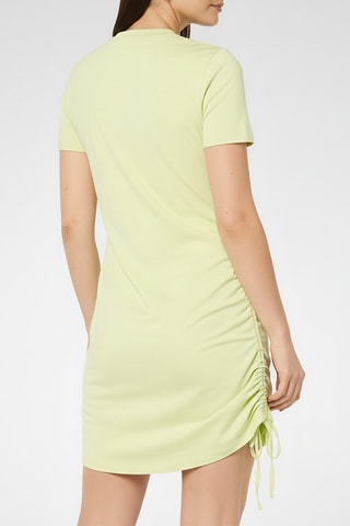 Robe droite en coton biologique - Jaune pâle