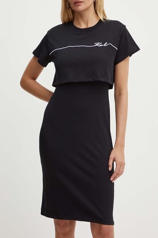 Robe trompe-l'œil - Noir