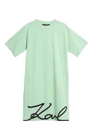Robe droite en coton biologique - Vert menthe