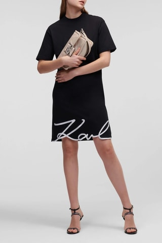 Robe droite en coton biologique - Noir