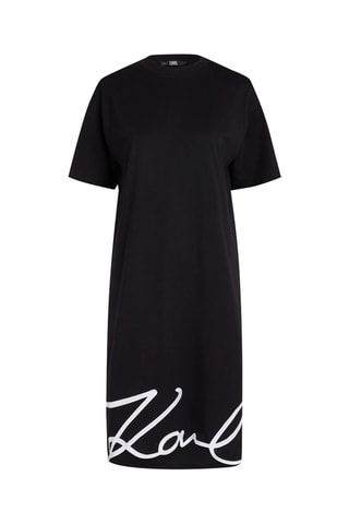 Robe droite en coton biologique - Noir