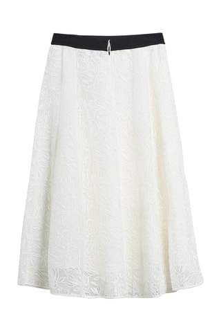 Jupe midi - Blanc