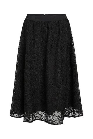 Jupe midi taille haute - Noir