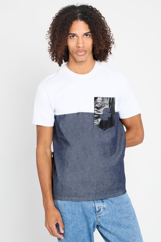 T-shirt regular - Bleu et blanc