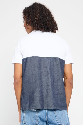 T-shirt regular - Bleu et blanc
