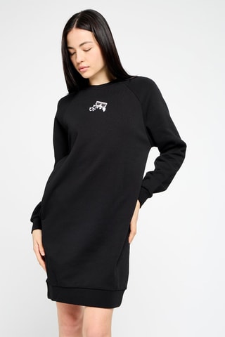 Robe sweat en coton biologique - Noir
