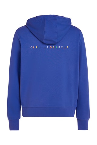 Sweat en coton biologique à capuche - Bleu
