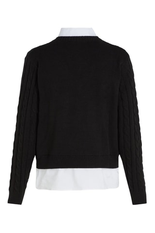 Pull trompe-l’œil - Noir