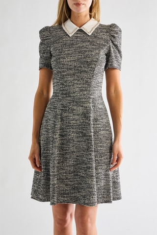 Robe droite - Blanc et noir