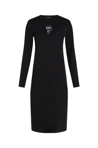 Robe t-shirt en coton biologique - Noir
