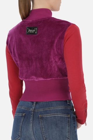 Sweat bi-matéria - Fúcsia e vermelho - Vermelho e rosa