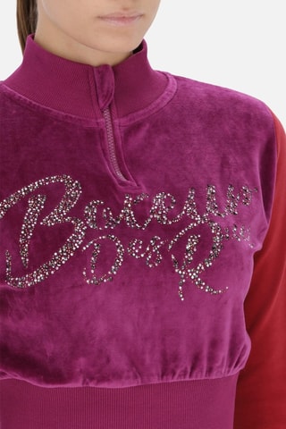 Sweat bi-matéria - Fúcsia e vermelho - Vermelho e rosa