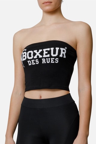 Crop top caicai - Preto - Branco