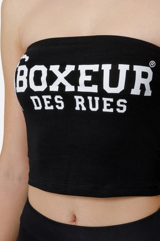 Crop top caicai - Preto - Branco