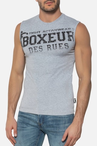 Camisola de alças - Cinzento-claro mesclado - Cinzento