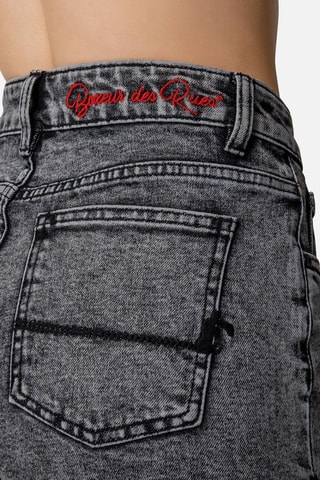 Short en jean - Noir