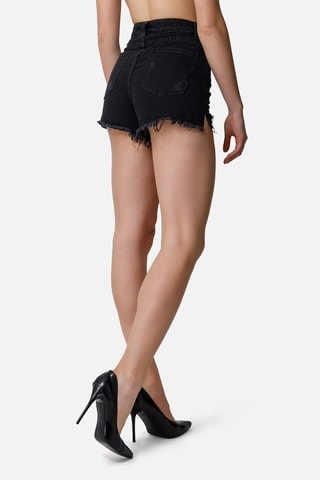 Short en jean - Noir