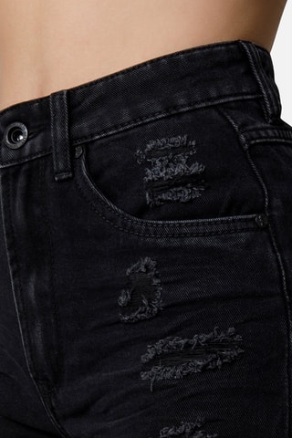 Short en jean - Noir