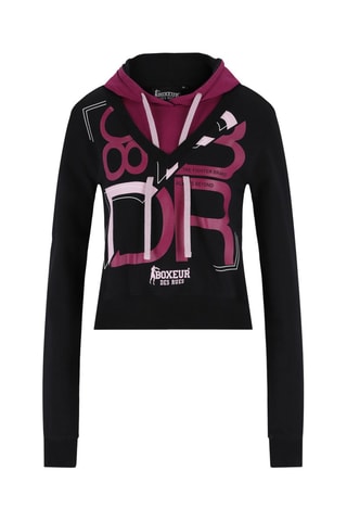Sweat efeito ilusório com capuz - Preto - Preto