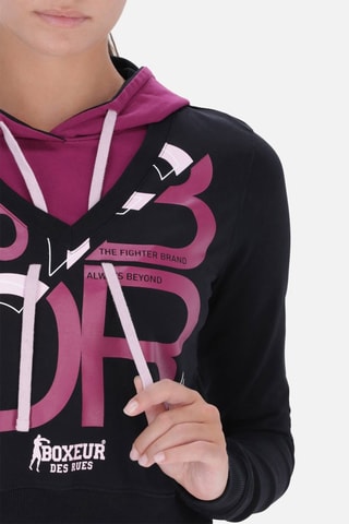Sweat efeito ilusório com capuz - Preto - Preto