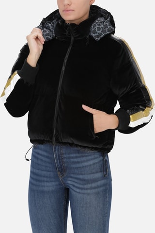 Blusão reversível com capuz - Preto - Preto