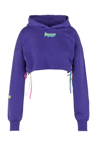 Sweat curta com capuz - Violeta - Violeta