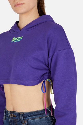 Sweat curta com capuz - Violeta - Violeta